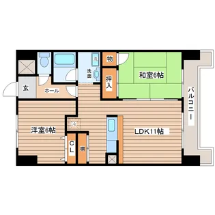 サンヒルズ浮島【3階】の間取り