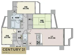 ナイスエスアリーナ弘明寺【1階】の間取り