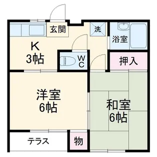 サン亀甲山A棟【1階】の間取り