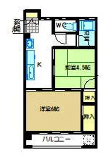諏訪マンションB棟【1階】の間取り