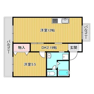 ベルコモン甲子園【1階】の間取り