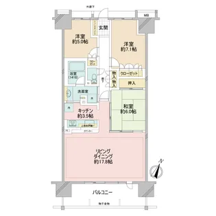タイムズアリーナ千葉中央アクティタワー【13階】の間取り