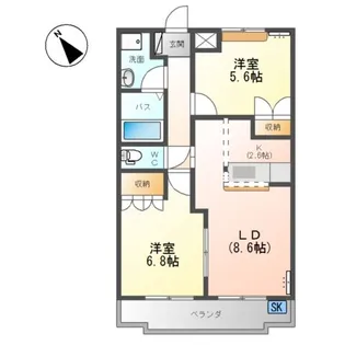 サンプロニティ Y.G【2階】の間取り