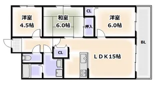 フローラーなかじま【6階】の間取り