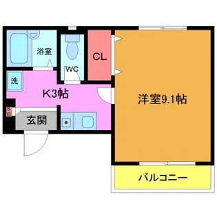 ジュメイラ津田沼【3階】の間取り