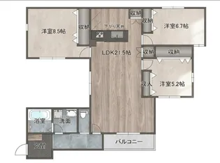 Eagle Hil江波【2階】の間取り