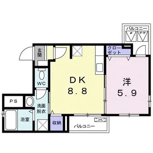 サンヒューレ目黒【3階】の間取り