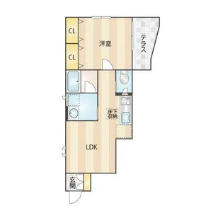 Casa Shimokita(カーサシモキタ)【1階】の間取り