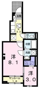 コントレイル【1階】の間取り
