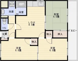 スタンドアップ国分【2階】の間取り