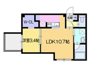 仮)ラ・シュエット千歳末広【4階】の間取り