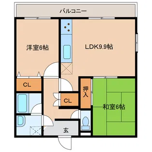 ボヌールシャンスII【3階】の間取り