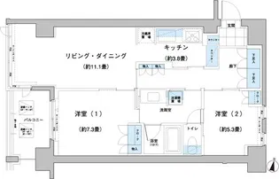 ガーデニエール砧レジデンス【10階】の間取り