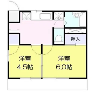 ハウディかいだB棟【1階】の間取り