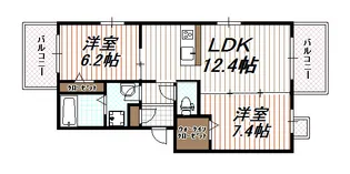 コンフォールZEN S棟【2階】の間取り