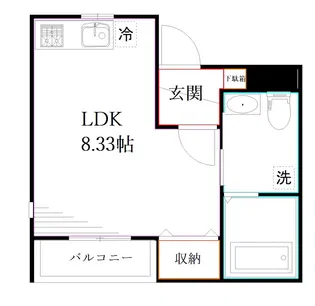 ガーデン下連雀【1階】の間取り