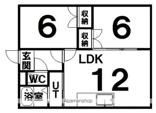 八紘ハイツII【2階】の間取り