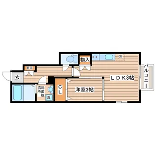 フォレスタヒルズB【1階】の間取り