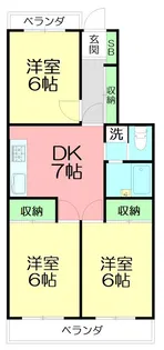 サンパレス城北【2階】の間取り