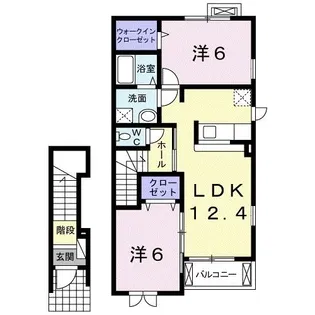 ウエストレジデンス宮前【2階】の間取り