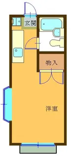 コーポ二葉2号D【1階】の間取り