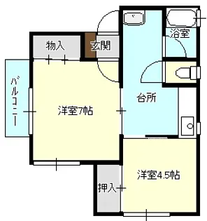 ユースペックVI【2階】の間取り