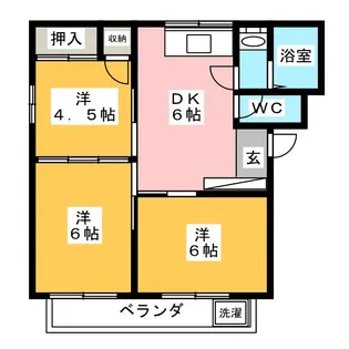 ファミール呉竹【3階】の間取り
