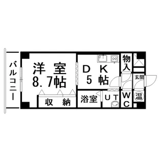 レジデンス黒金【10階】の間取り