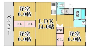 福岡県福岡市早良区原2【マンション】の間取り