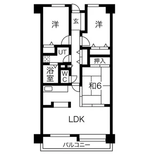ロイヤルパレス富沢東【2階】の間取り