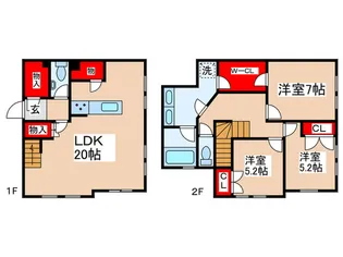 東京都稲城市平尾1【一戸建】の間取り