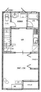 メゾンパールBOXII【2階】の間取り