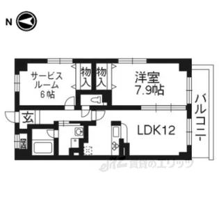 ベリエ茶五【2階】の間取り