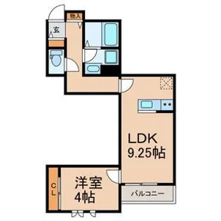 エキューム登戸【1階】の間取り