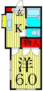 高砂コーポ【1階】の間取り