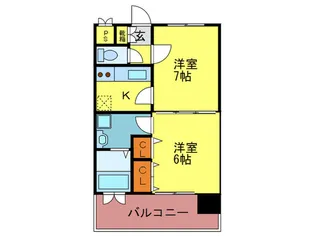 エンクレスト薬院II【9階】の間取り