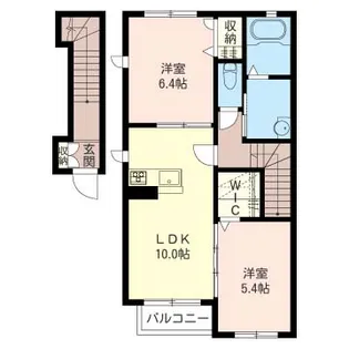 アルカサールB【2階】の間取り