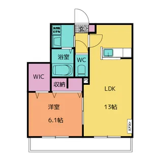 1LDKの間取り画像