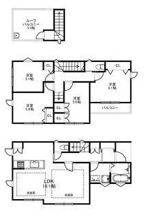 神奈川県横浜市港北区篠原東2【一戸建】の間取り