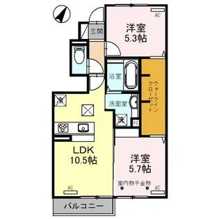 群馬県前橋市駒形町【アパート】の間取り