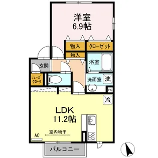 福岡県久留米市東合川3【アパート】の間取り