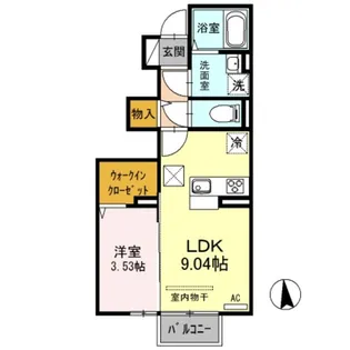 ルピナ B【1階】の間取り