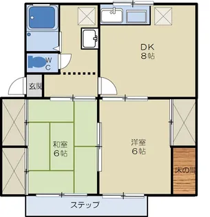 クレールA【1階】の間取り