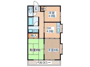 レジデンスカトウ II【2階】の間取り