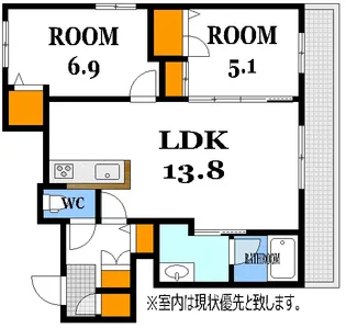 ADONIS長束【1階】の間取り