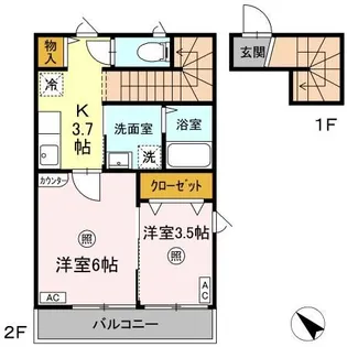 アクシィブVII【2階】の間取り