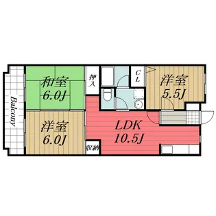 千葉県千葉市中央区都町2【マンション】の間取り