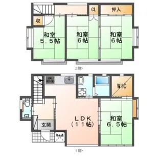 岩手県奥州市水沢字多賀【一戸建】の間取り
