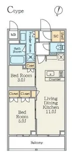 クレストコート池上六丁目【2階】の間取り