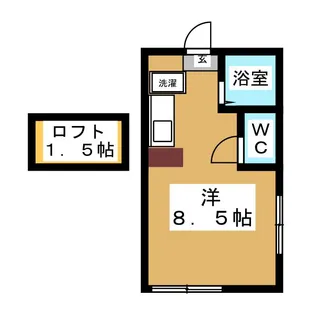 コートリバーサイド【1階】の間取り